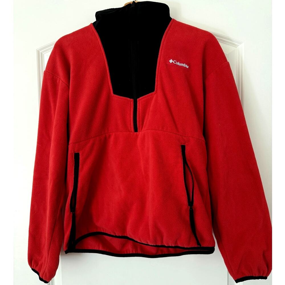 Columbia Women's Sequoia Grove 1/2 Zip Fleece Jacket - Red & Black Medium